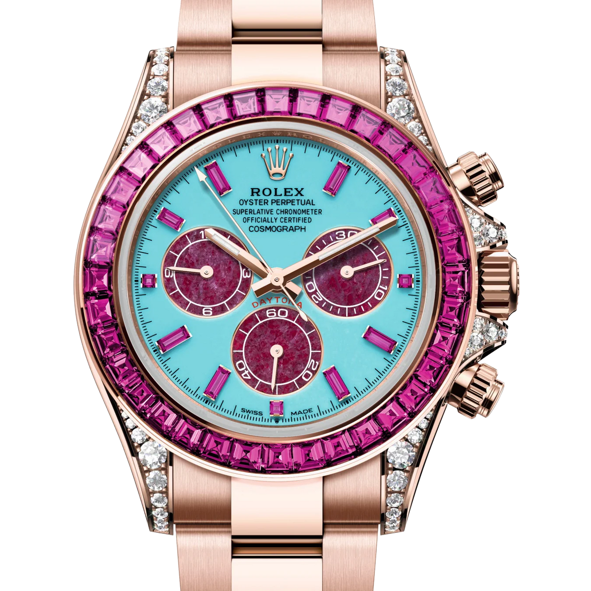 Cosmograph Daytona 'Summer' Everose Gold Pink Sapphires Benzel Ref.126595 SARO