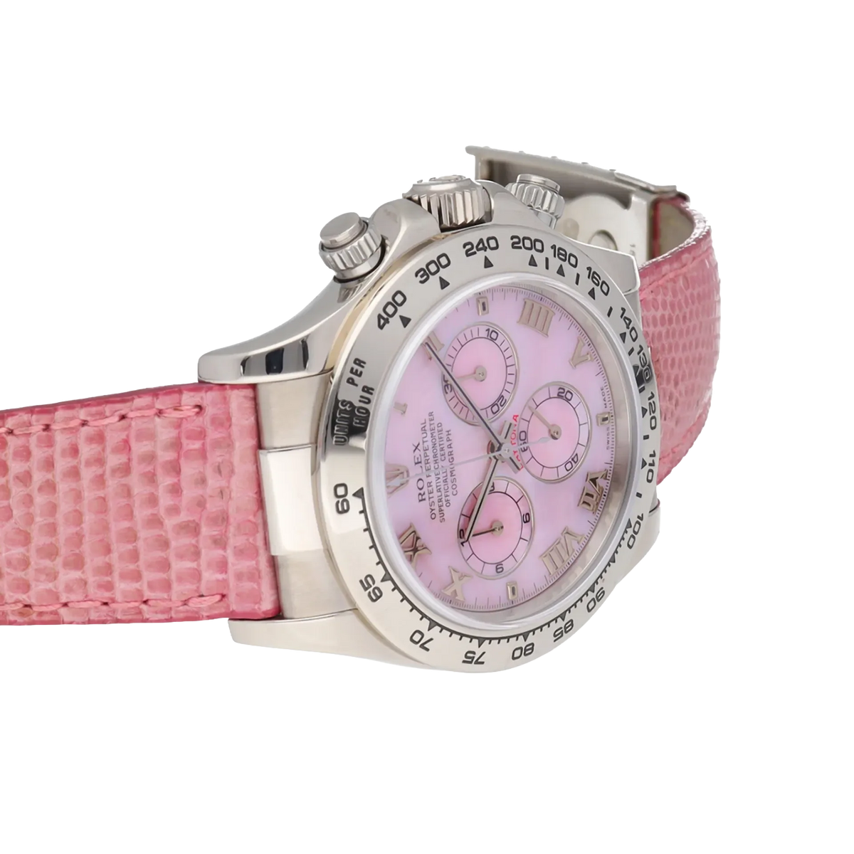 Cosmograph Daytona Beach 40mm 116519 White Gold Pink Mother of Pearl Dial