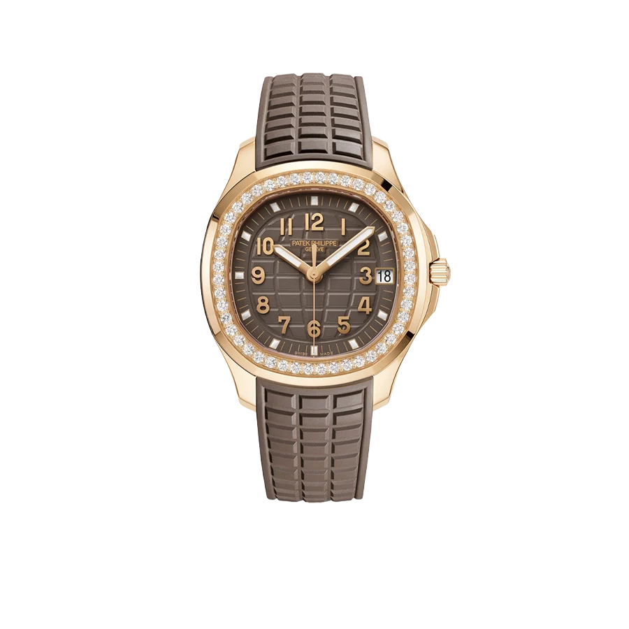 Aquanaut Luce 39mm 5268/200R-010 Rose Gold Taupe Brown Dial Diamond Bezel