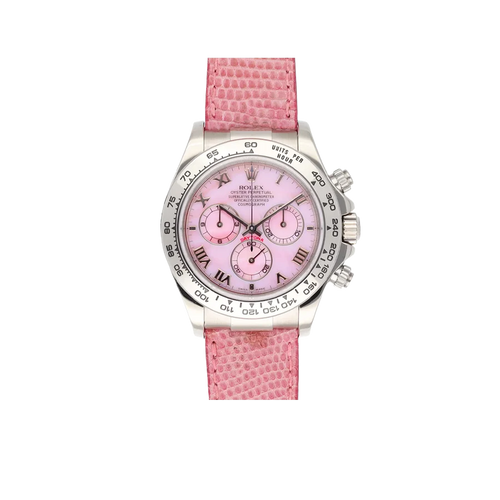 Cosmograph Daytona Beach 40mm 116519 White Gold Pink Mother of Pearl Dial