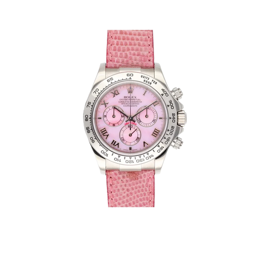 Cosmograph Daytona Beach 40mm 116519 White Gold Pink Mother of Pearl Dial