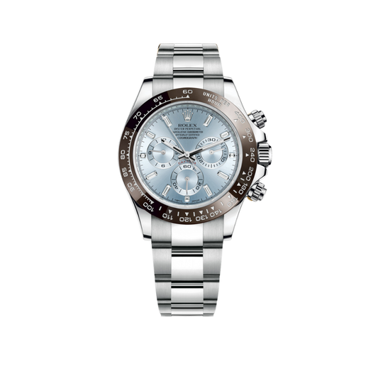 Daytona 40mm 116506 Platinum Ice Blue Diamond Baguette Dial