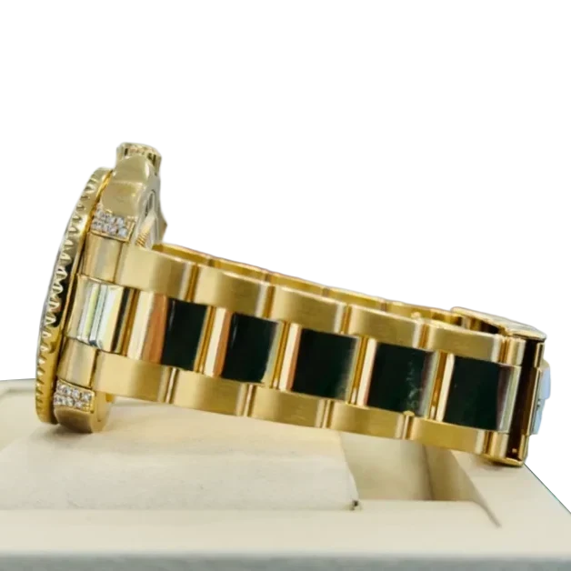 GMT-Master II 40mm Yellow Gold Pepsi Bezel Diamond Set Watch 116718LN