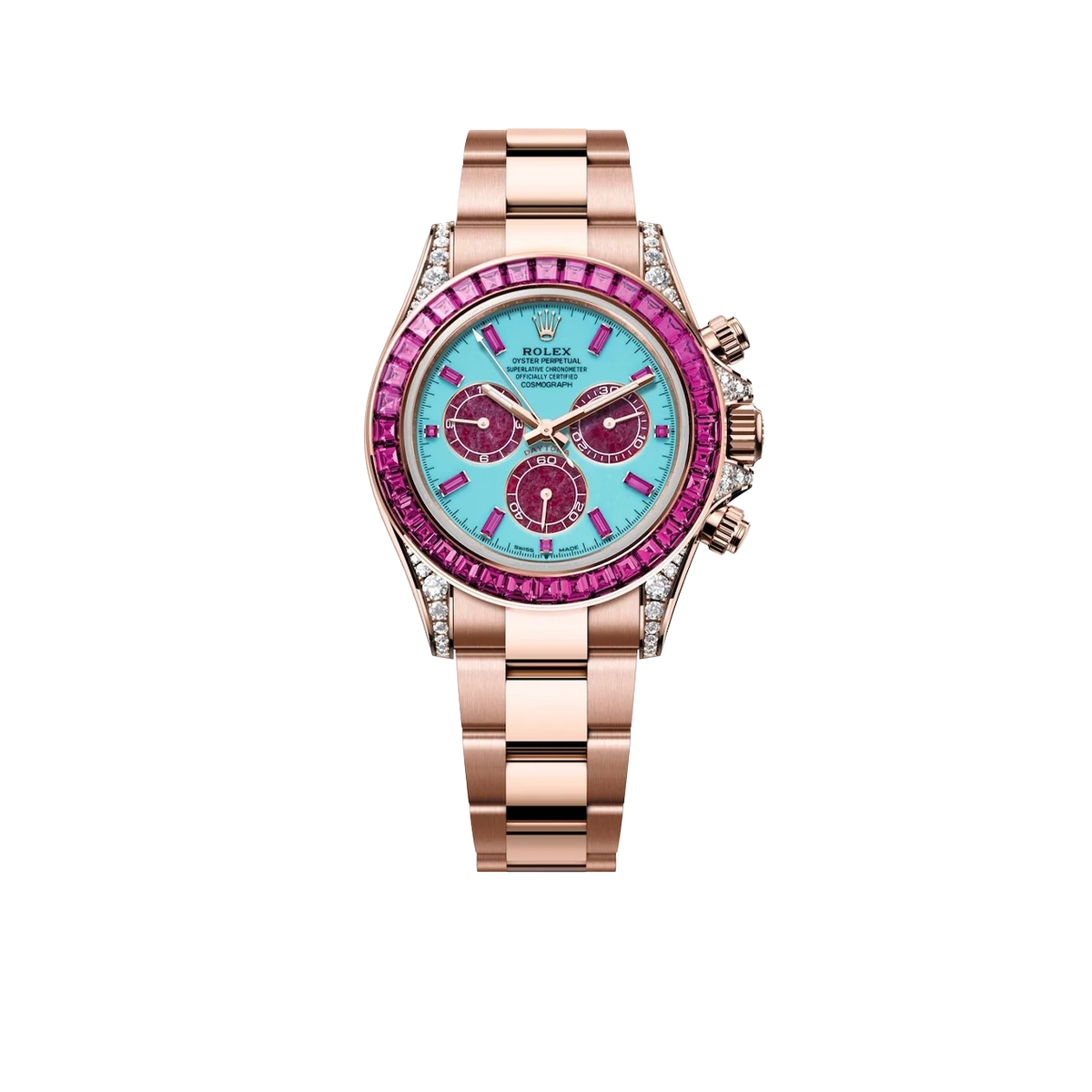 Cosmograph Daytona 'Summer' Everose Gold Pink Sapphires Benzel Ref.126595 SARO