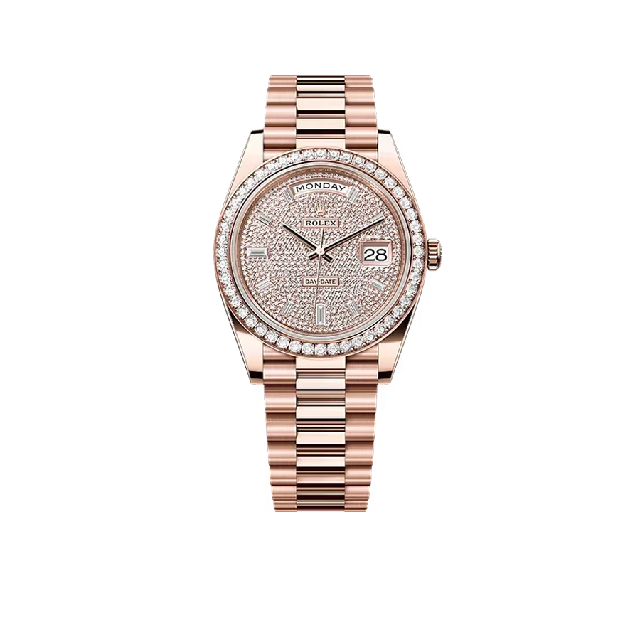 Day-Date 40 228345RBR Rose Gold Diamond Dial Diamond Bezel New 228345rbr-0002