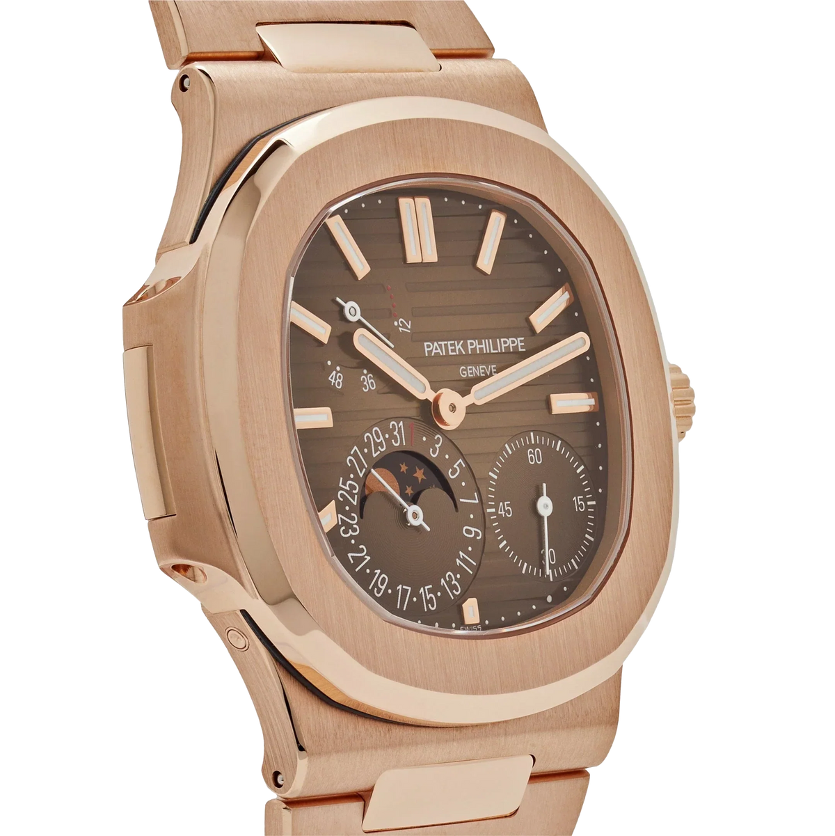 Nautilus 40mm 5712/1R-001 Moon Phase Power Reserve Rose Gold Brown Dial