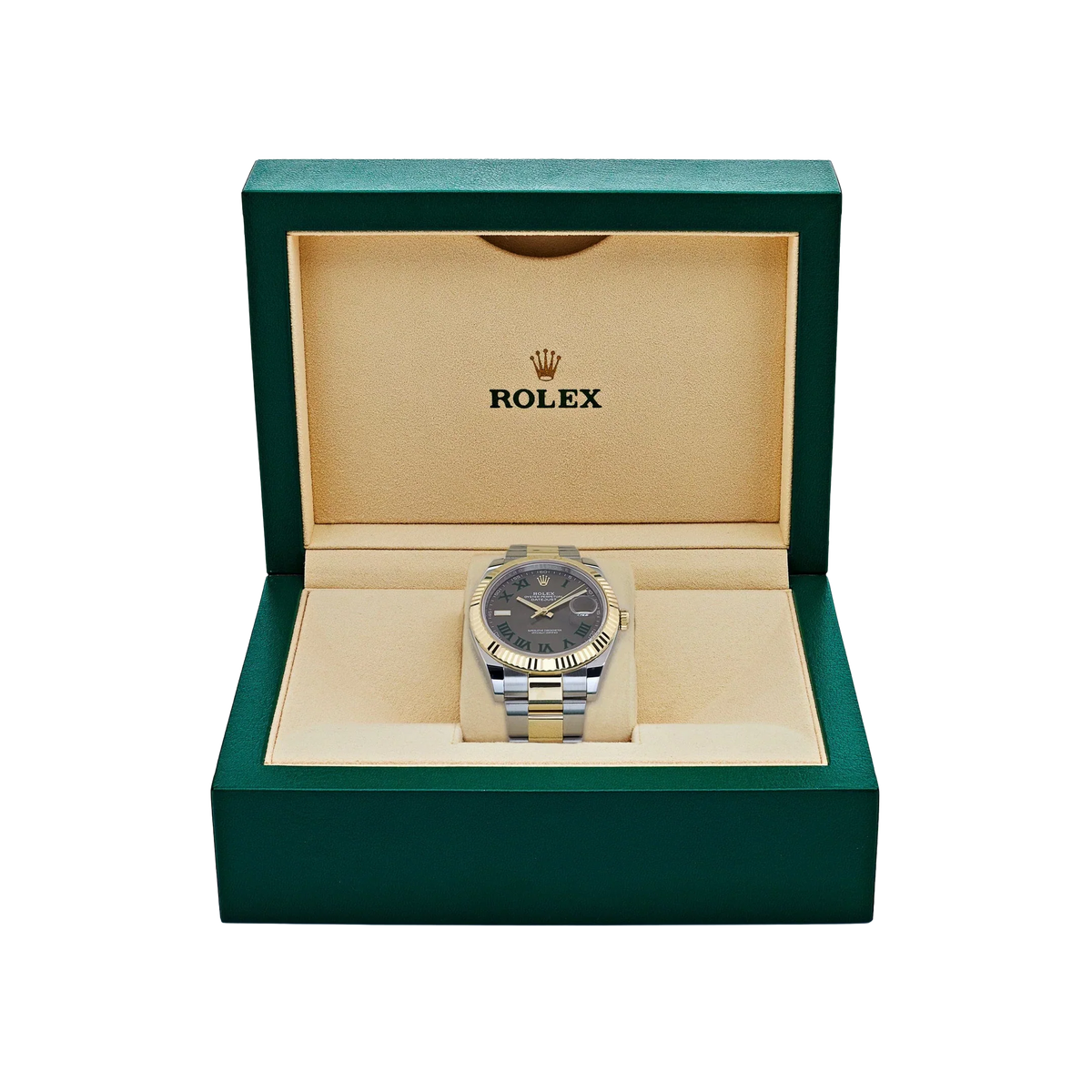 Datejust 41mm Yellow Gold Stainless Steel Wimbledon Slate Dial Oyster 126333
