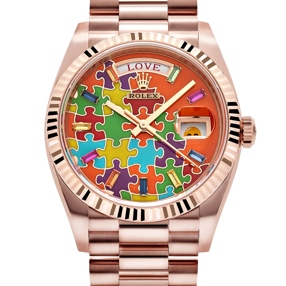 Day-Date 36 128235 'Emoji Puzzle' Rose Gold