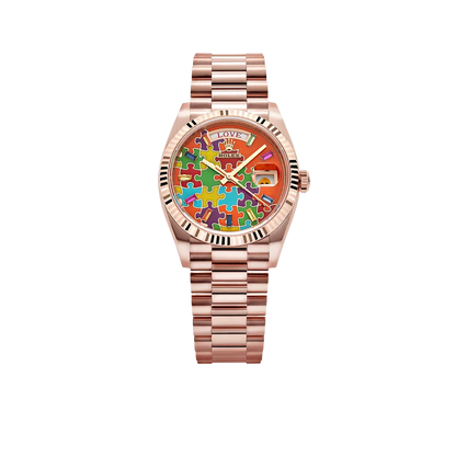 Day-Date 36 128235 'Emoji Puzzle' Rose Gold