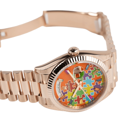 Day-Date 36 128235 'Emoji Puzzle' Rose Gold