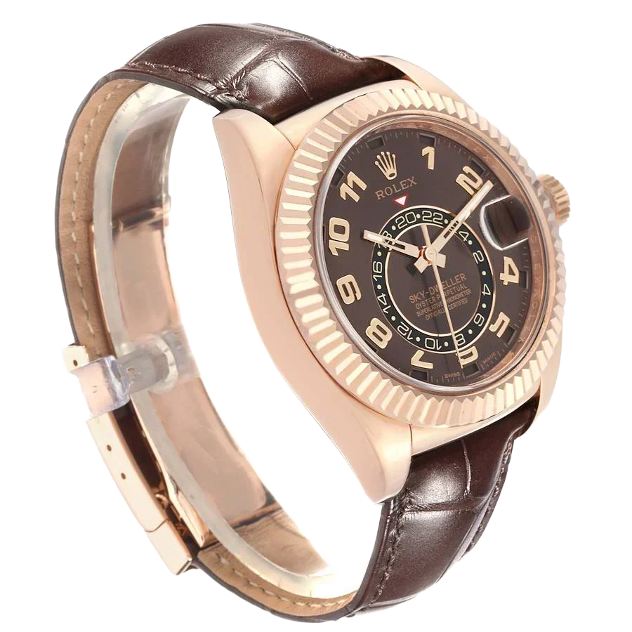 Sky-Dweller 42mm  Everose Chocolate Brown Dial Rose Gold Watch 326135
