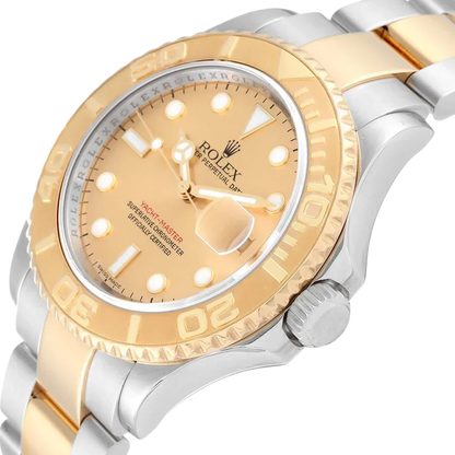 Yachtmaster 40mm Steel Yellow Gold Champagne Dial Mens Watch 16623